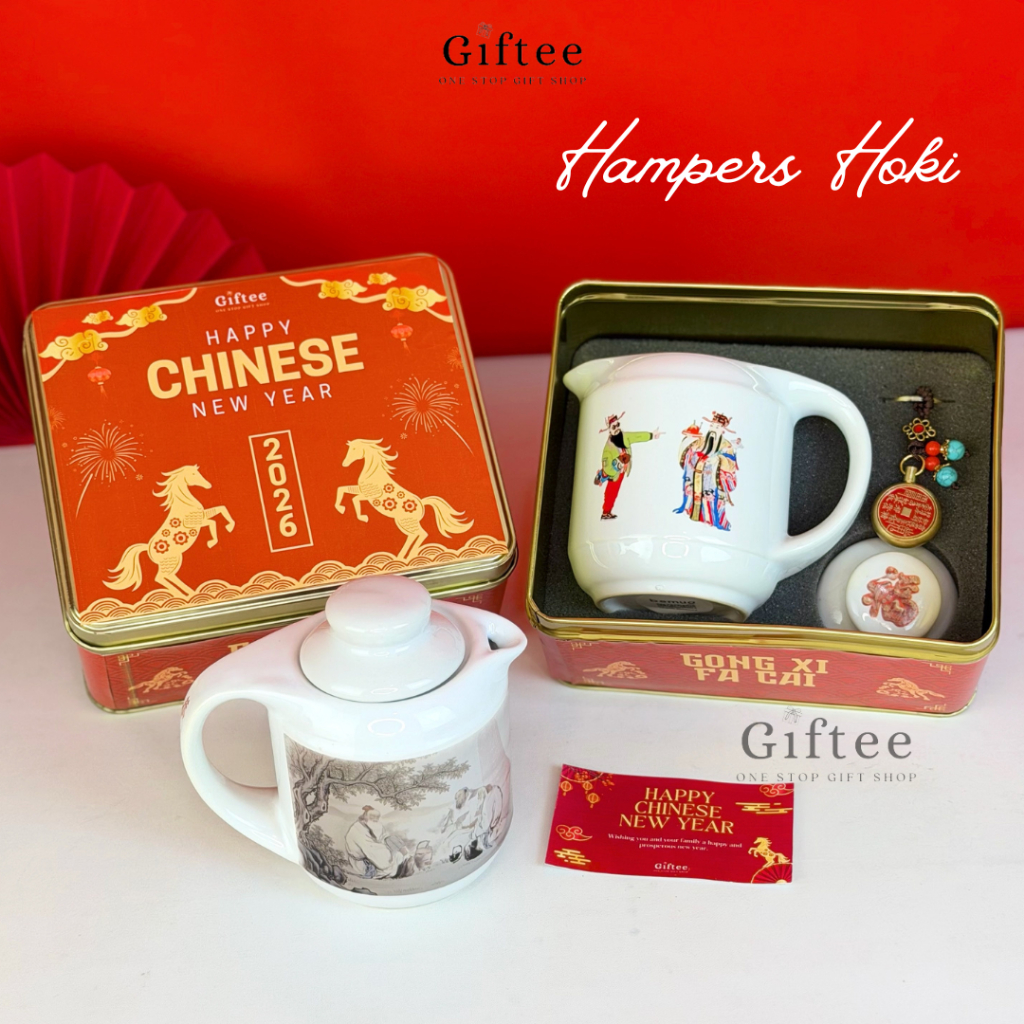HAMPERS IMLEK HOKI TEKO CHINESE GANTUNGAN KUNCI KOTAK KALENG GELAS CUSTOM SOUVENIR KADO CNY NEW YEAR