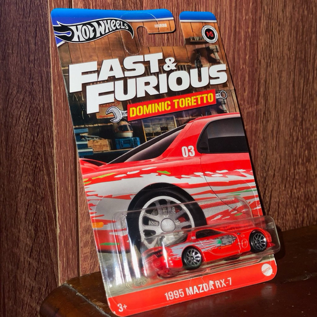 Hot Wheels Fast & Furious Mazda RX-7 1995 Red Dominic Toretto | Original Mattel | Diecast Kolektor