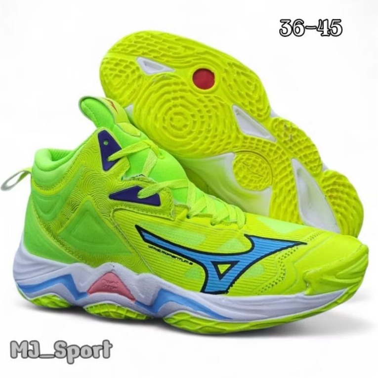 Mizuno Wave Momentum 3 Mid Terbaru - Sepatu Voli Pria Dan Wanita Keren Anti Slip - Sepatu Volly Anak