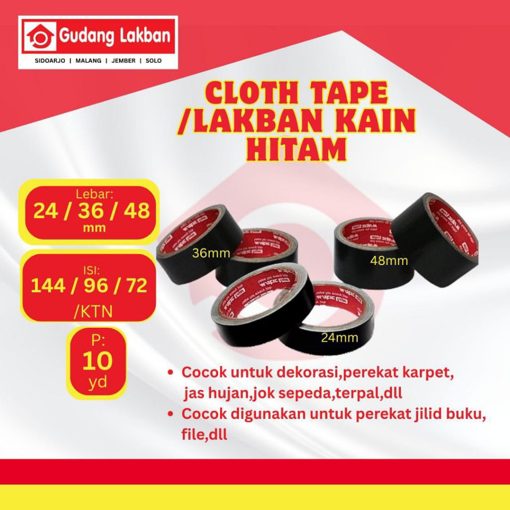 Cloth tape lakban kain lakban jilid buku