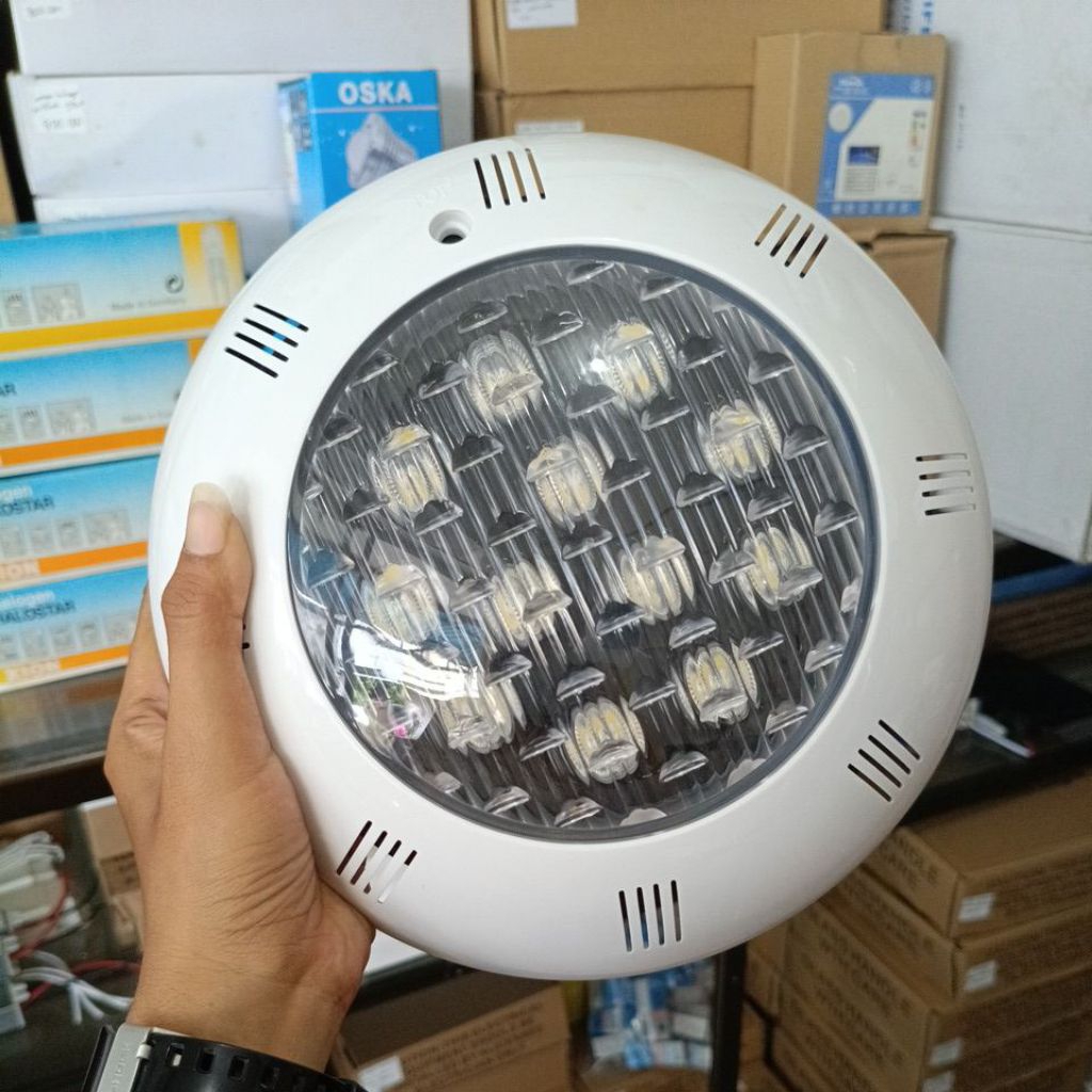 FLASHSALE LAMPU KOLAM RENANG PLASTIK 12W MATA BESAR (WARMWHITE / WHITE)