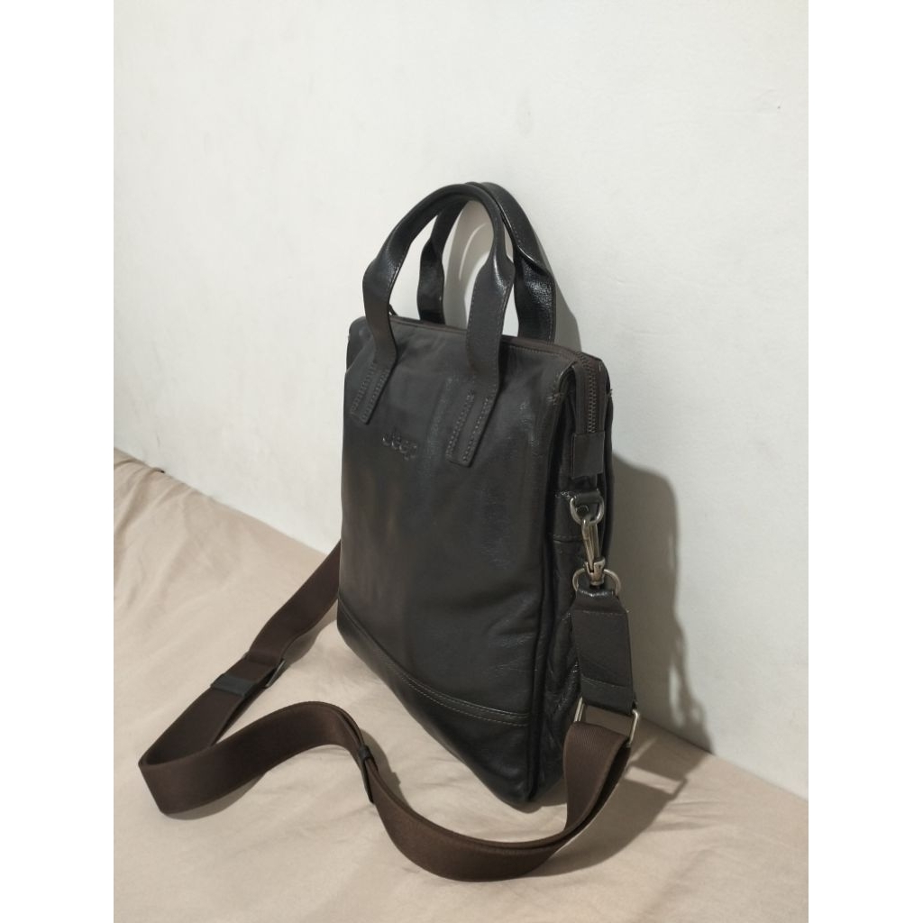 tas kulit pria tas tenteng dan selempang - jeep