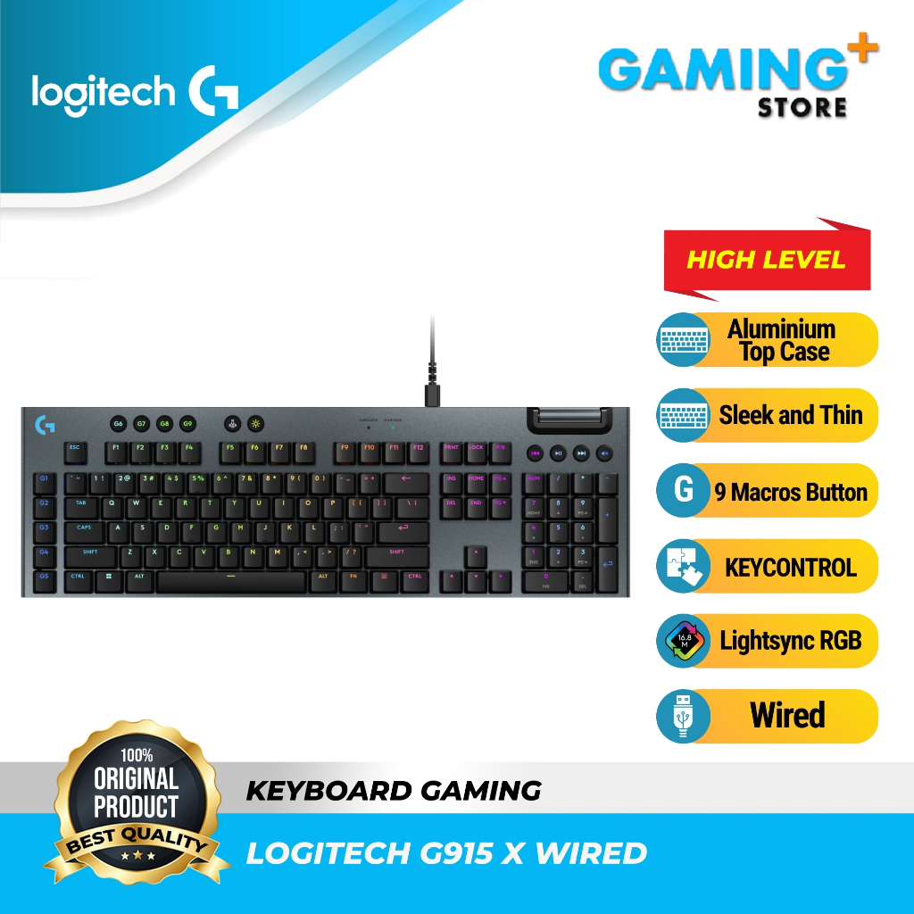 Logitech Keyboard Gaming G915 Wired Lightspeed TKL