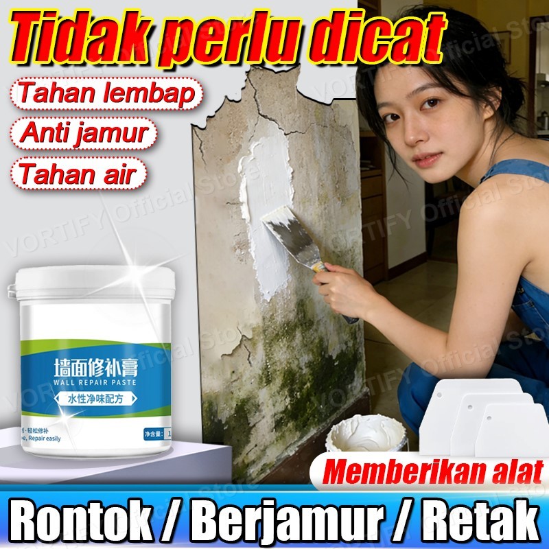 Dempul tembok dinding Dempul instan tembok Penambal tembok bolong Anti air Putih