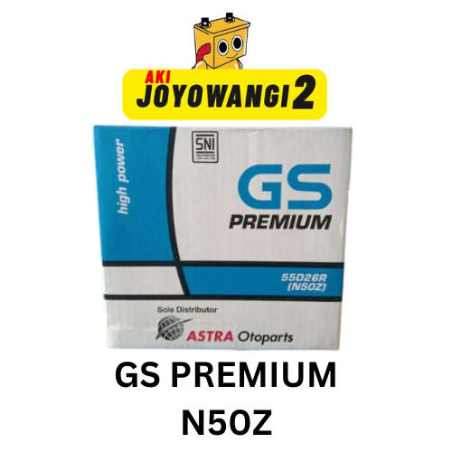GS PREMIUM N50Z ASTRA OTOPART 12 VOLT 60 AMPER aki mobil PRODUK ASLI 100% ORIGINAL