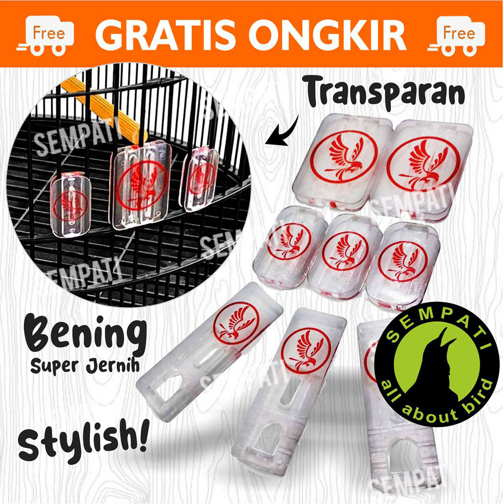 SEMPATI Variasi Sangkar Murai Batu Transparan Stoper Stopper Bening Sangkar Kandang Burung Murai Bat