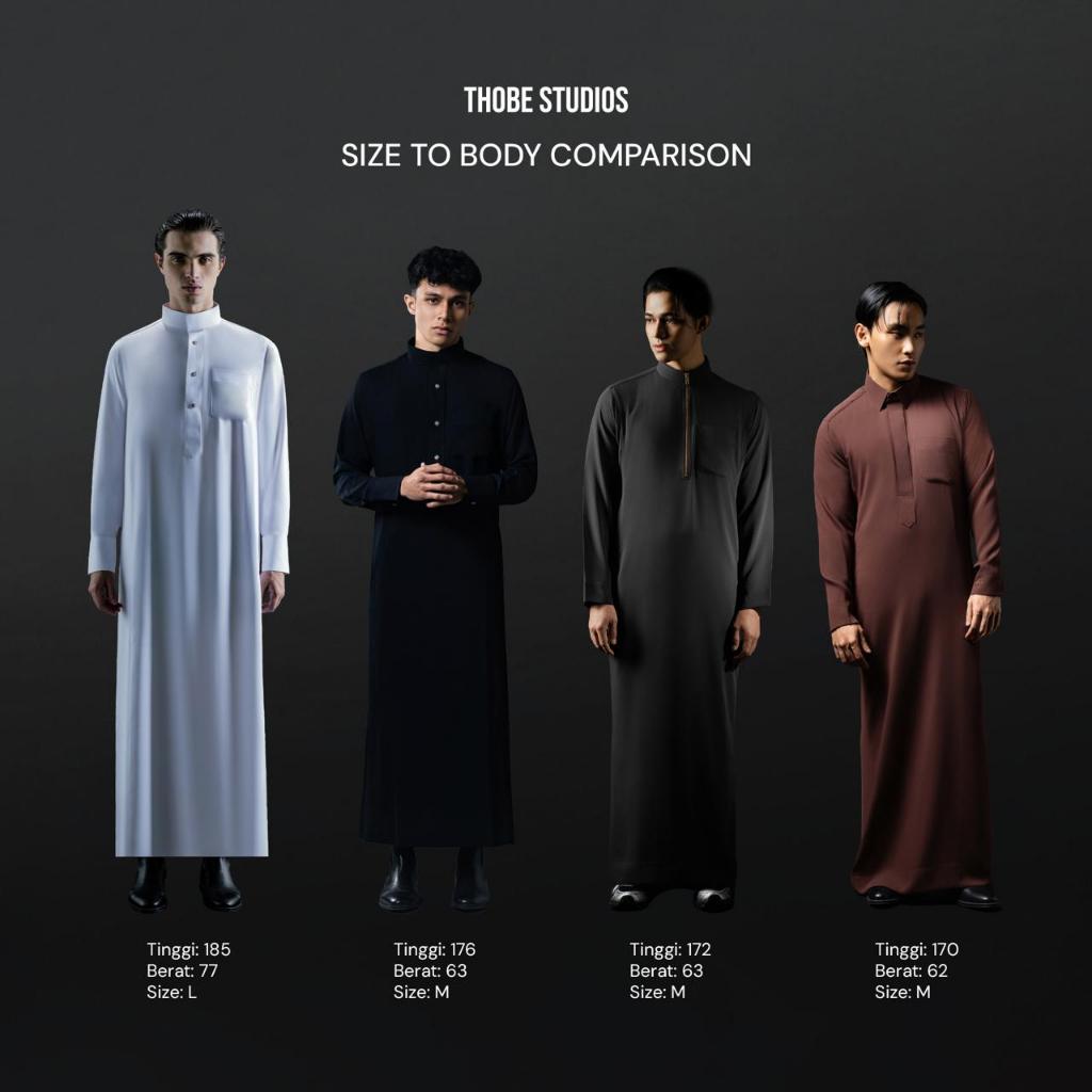 Best Deals [Thobe Kandora] Thobe Studios (Jubah / Gamis Pria Premium Slimfit) Premium Polyester
