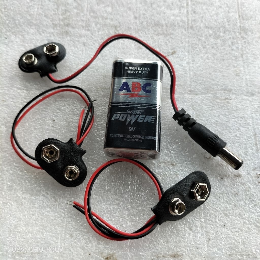 9V 6F22 Baterai Kotak 9V ABC POWER Batu Baterai