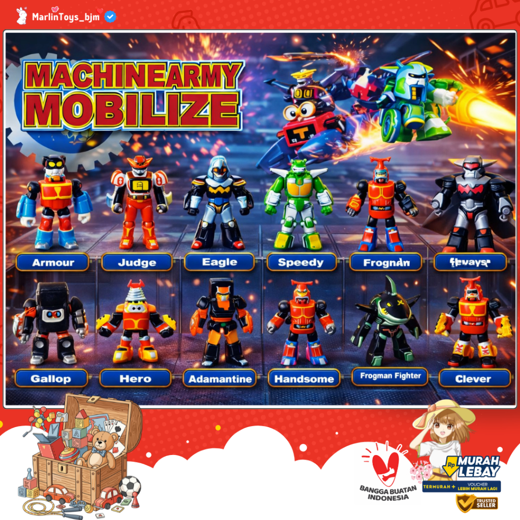 Machine Army Mobilize Distortion Set | Action Figure Chibi - Collection Set Mainan Kabutaku