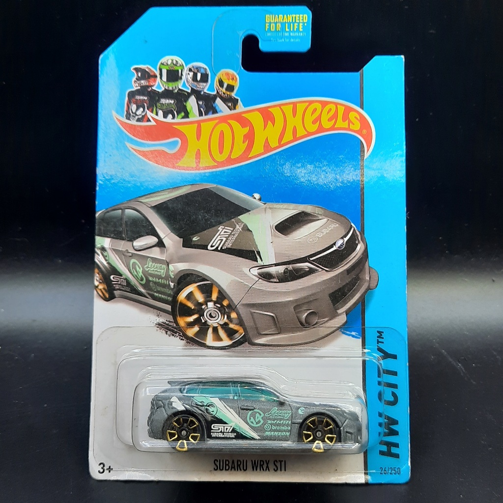 Hot Wheels Subaru WRX STI Silver TH THR Treasure Hunt Reguler US Card Soft Corner