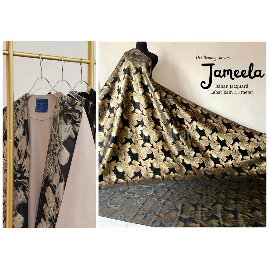 Kain ORI Benang Jarum Motif Jameela Bahan Jacquard