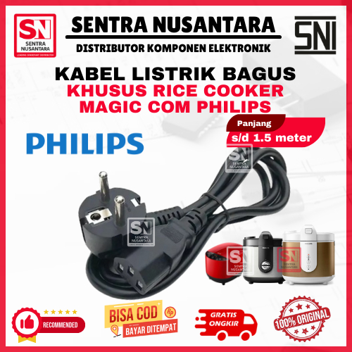 KABEL RICE COOKER MAGICCOM PHILIPS | COK KABEL MAGICCOM PHILIPS | KABEL LISTRIK MAGICCOM PHILIPS ANT