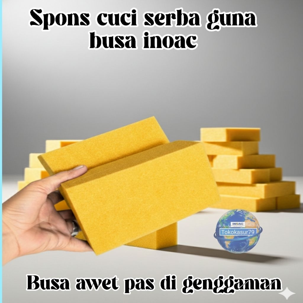 Sponge.Spon cuci piring.sponge busa inoac.busa cuci piring(Busa kuning super).busa inoac.sponge cuci