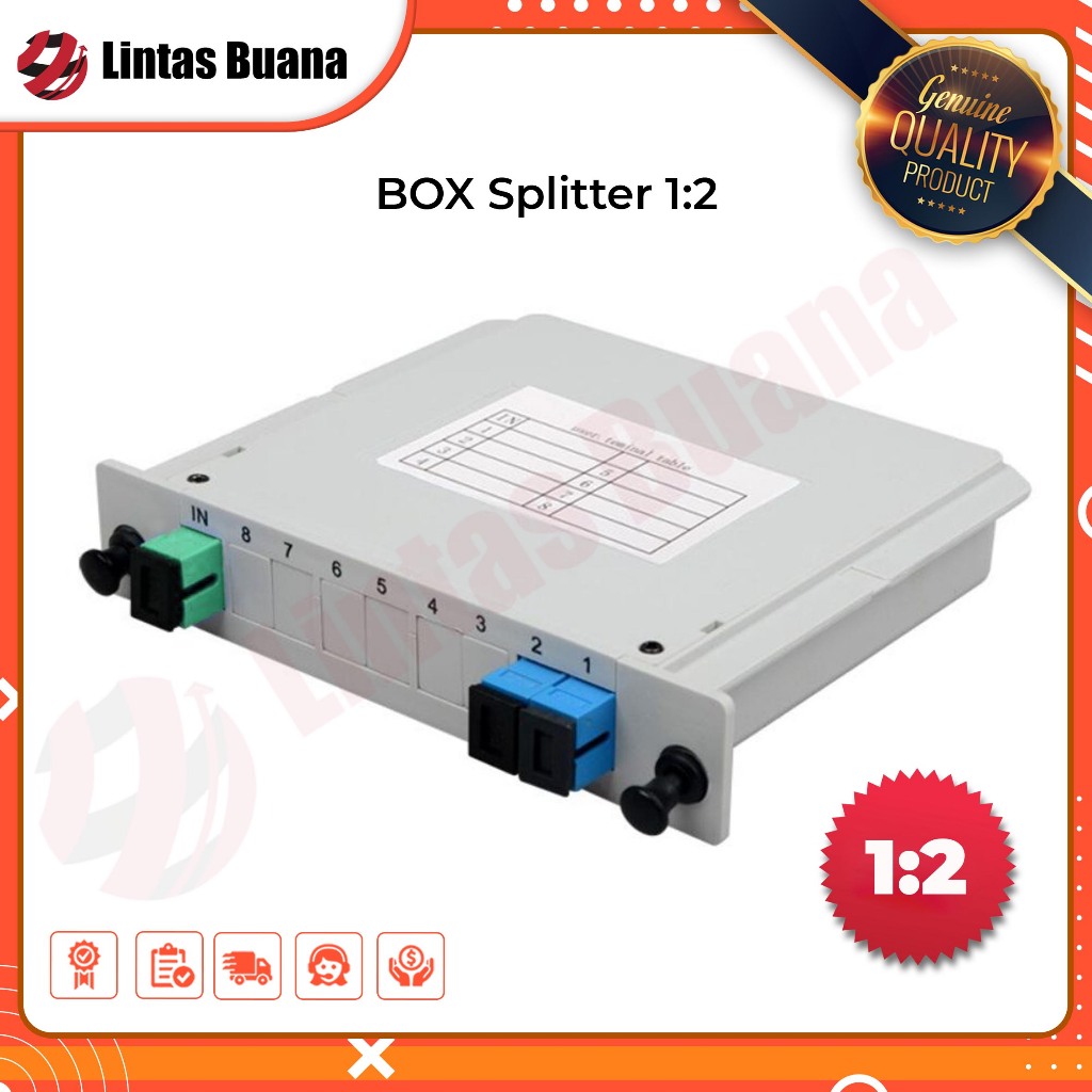 BOX Passive Splitter PLC 1:2 Pasif Spliter BOX FO FTTH SC UPC