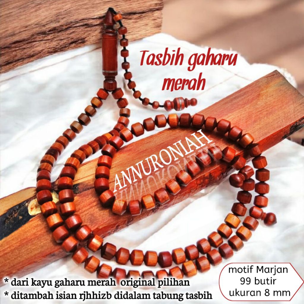 TASBIH KAYU GAHARU MERAH ORIGINAL