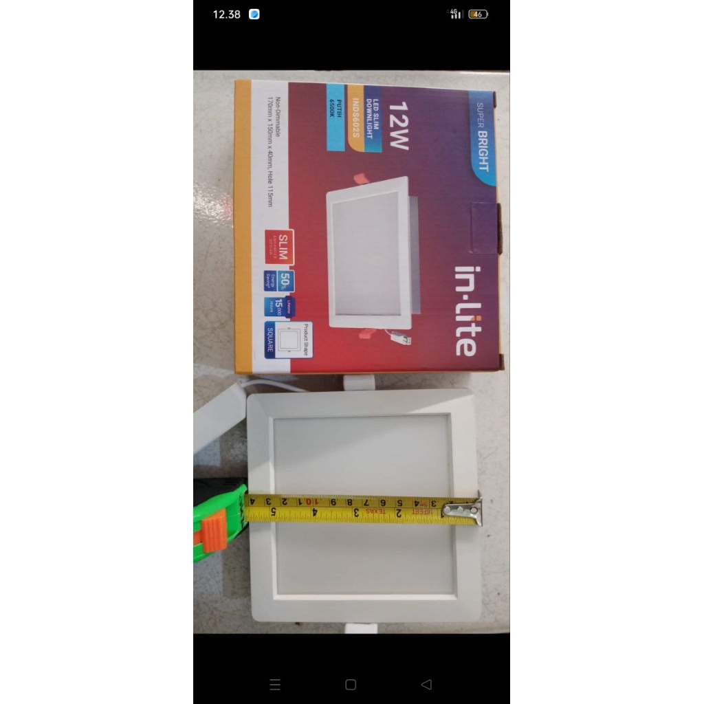 Downlight 12 watt Panel / Petak/ Kotak / Slim/ Tanam inlite