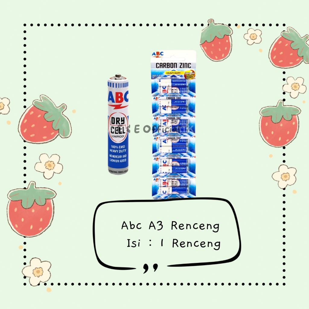 BATU BATERAI ABC AAA / BATRE A3 / BATU BATERAI REMOTE AAA/ BATRE ABC BIRU RENCENG