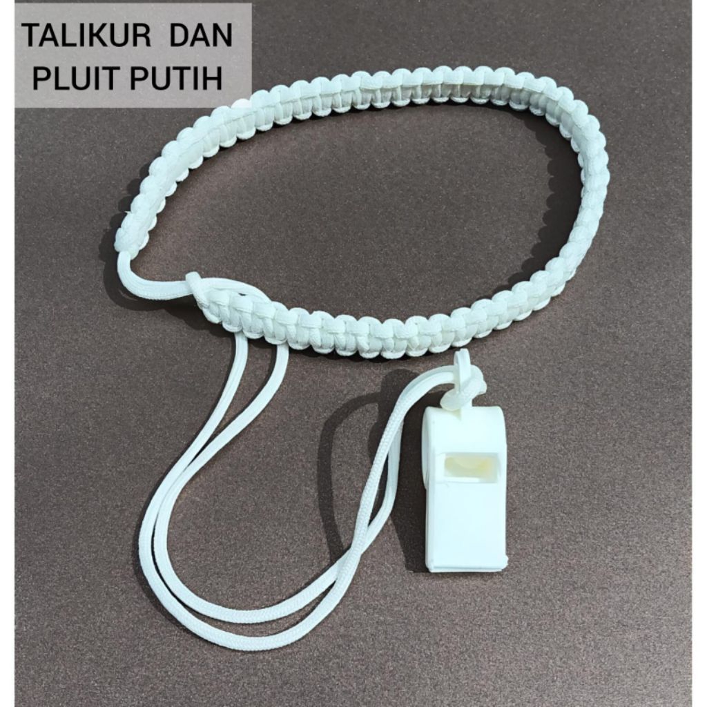 PLUIT DAN TALIKUR SET.PUTIH/aksesoris polisi anak