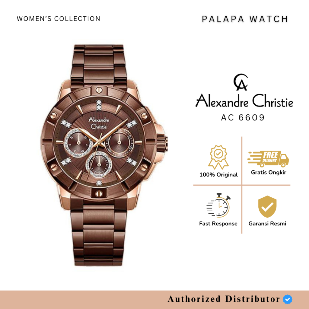 Jam Tangan Wanita Alexandre Christie AC 6609 / AC6609 / 6609 Original Garansi 1 Tahun