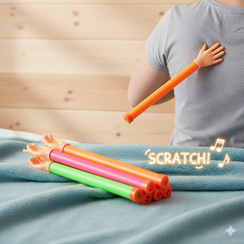 Garukan Punggung Bunyi Tangan Panjang Mainan Lucu Unik Badan Anti Gatal Warna Cerah