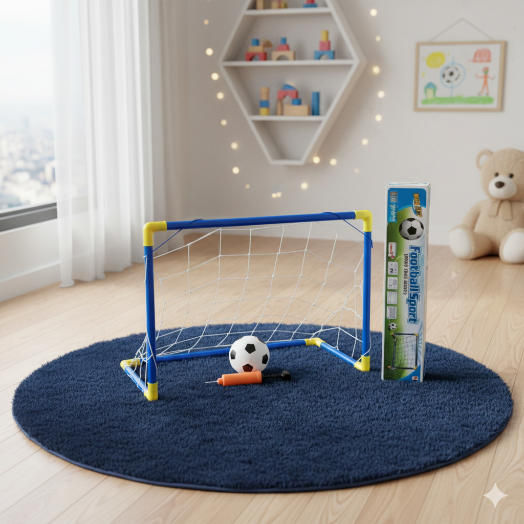 Gawang Sepak Bola Mini Portable Anak Gawang Futsal Mainan + Bola