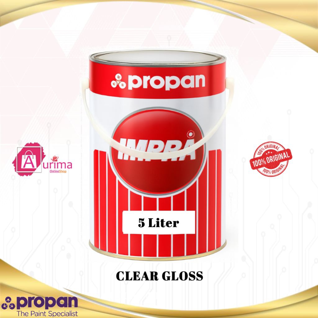 CAT PROPAN IMPRA MELAMIN GLOSS NC CAT FINISHING UNTUK KAYU 5 LITER