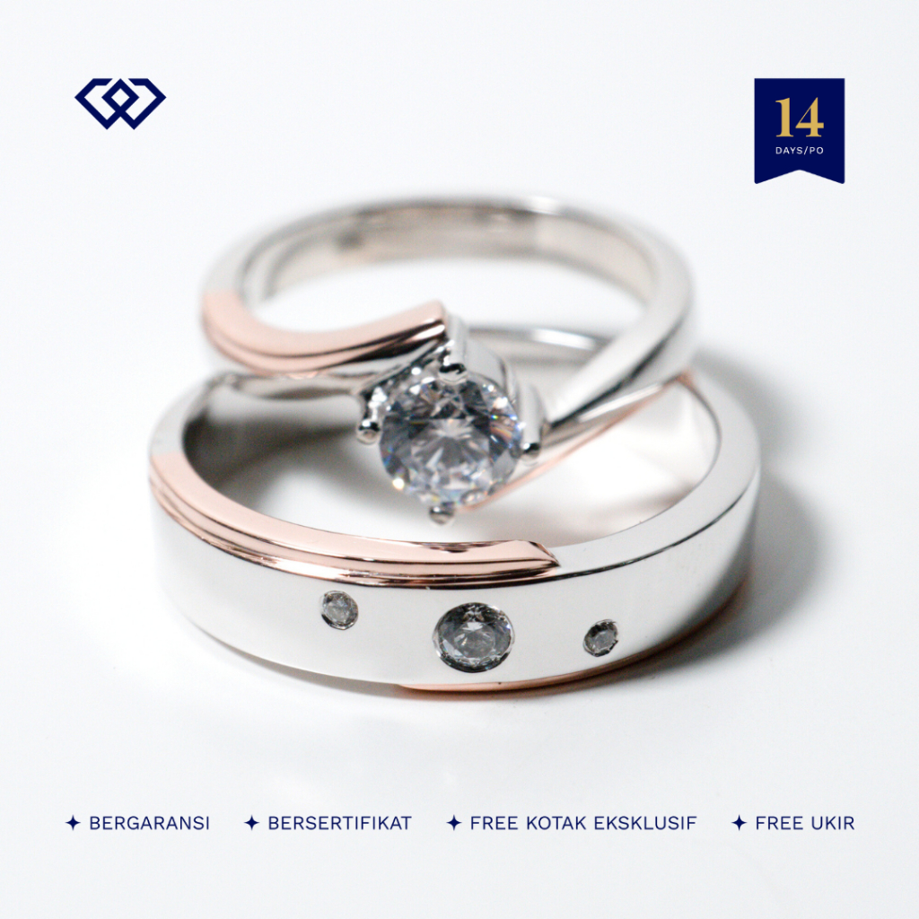 Winata Jewelry Cincin Couple Tunangan Lamaran Perak
