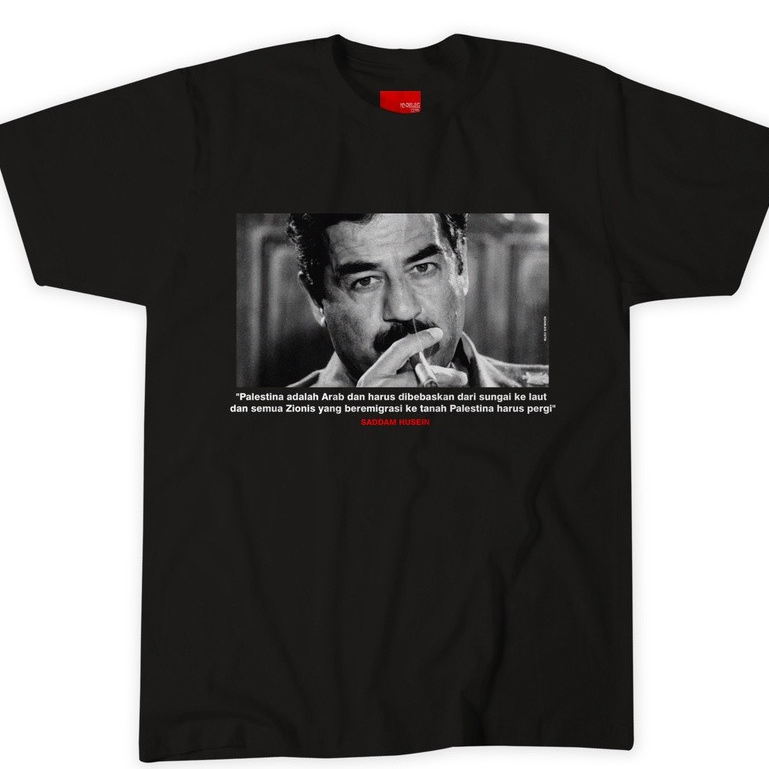 Kaos Tokoh Saddam Husein Katun Combed 30s