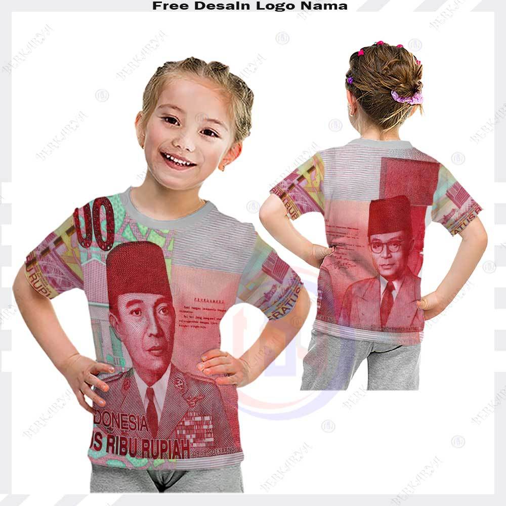 Kaos Unik Jersey Uang 100 Ribu Kaos Baju Anak Kekinian Gambar Uang 100 Ribu Fullprint