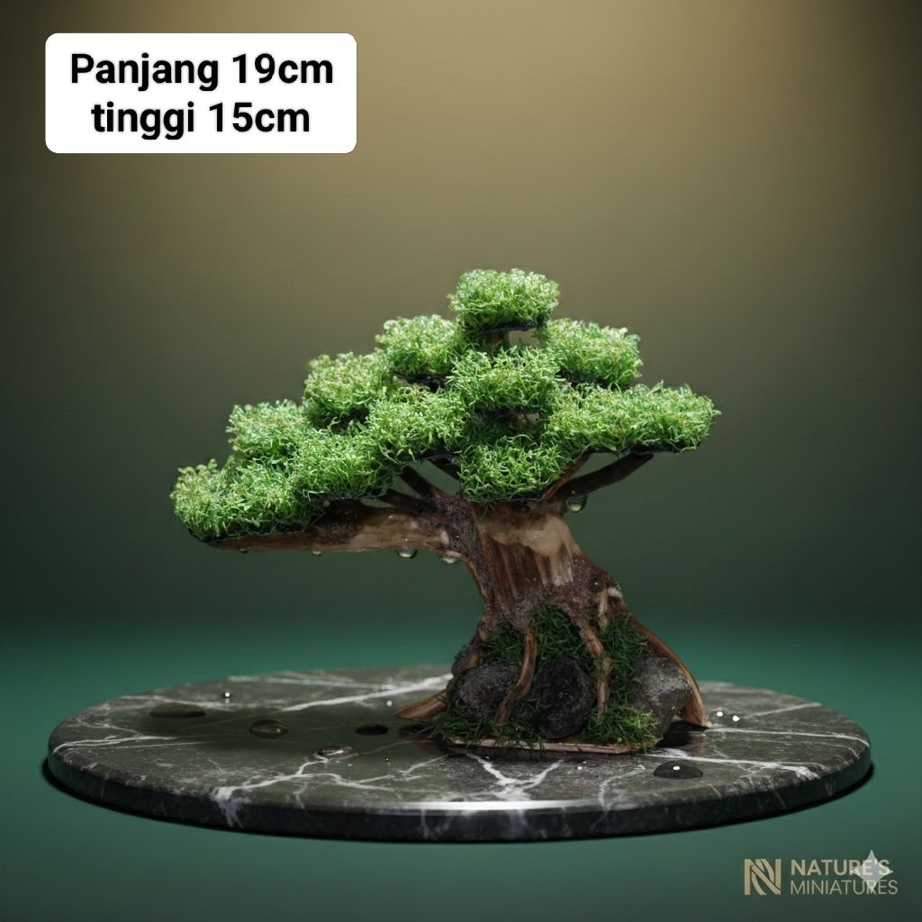 bonsai aquascape daun sintetis