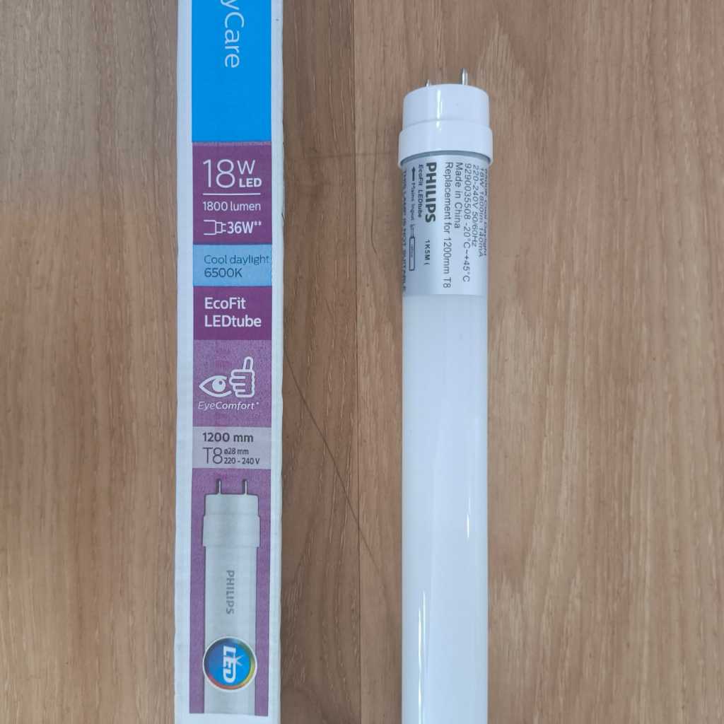 Lampu TL Neon Philips Tube Ecofit 1200mm 18 Watt - TL Led 18 Watt Cahaya Putih