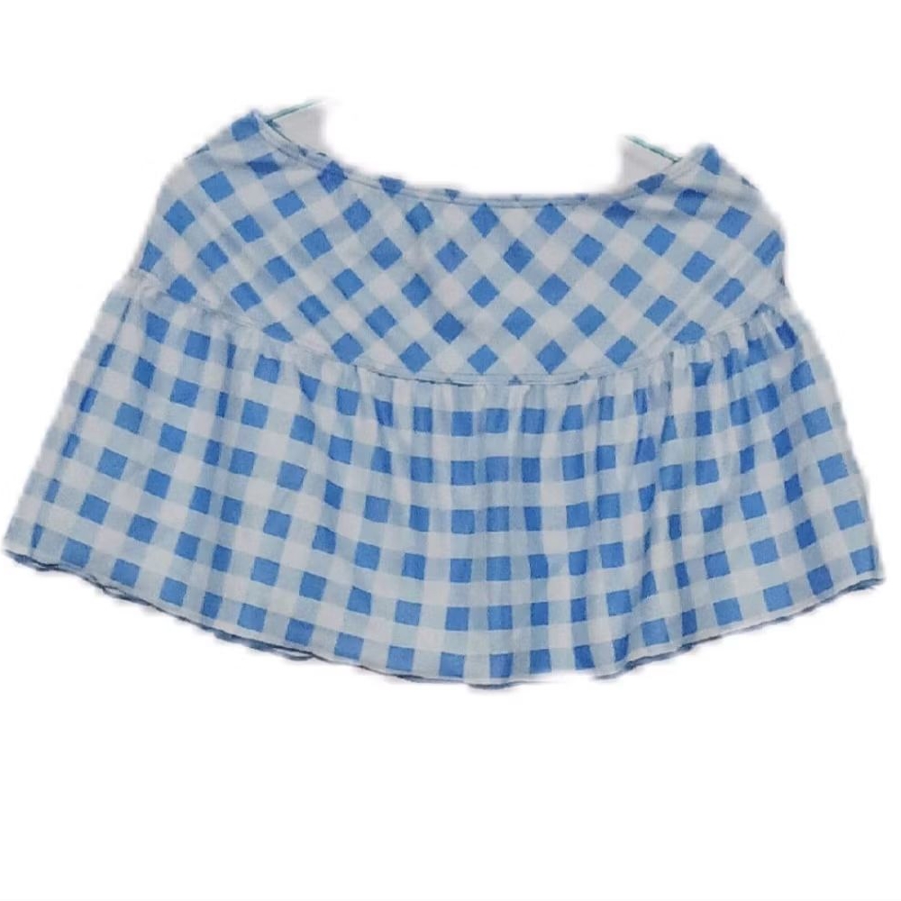 Preloved Rok Mini Wanita Kotak Biru