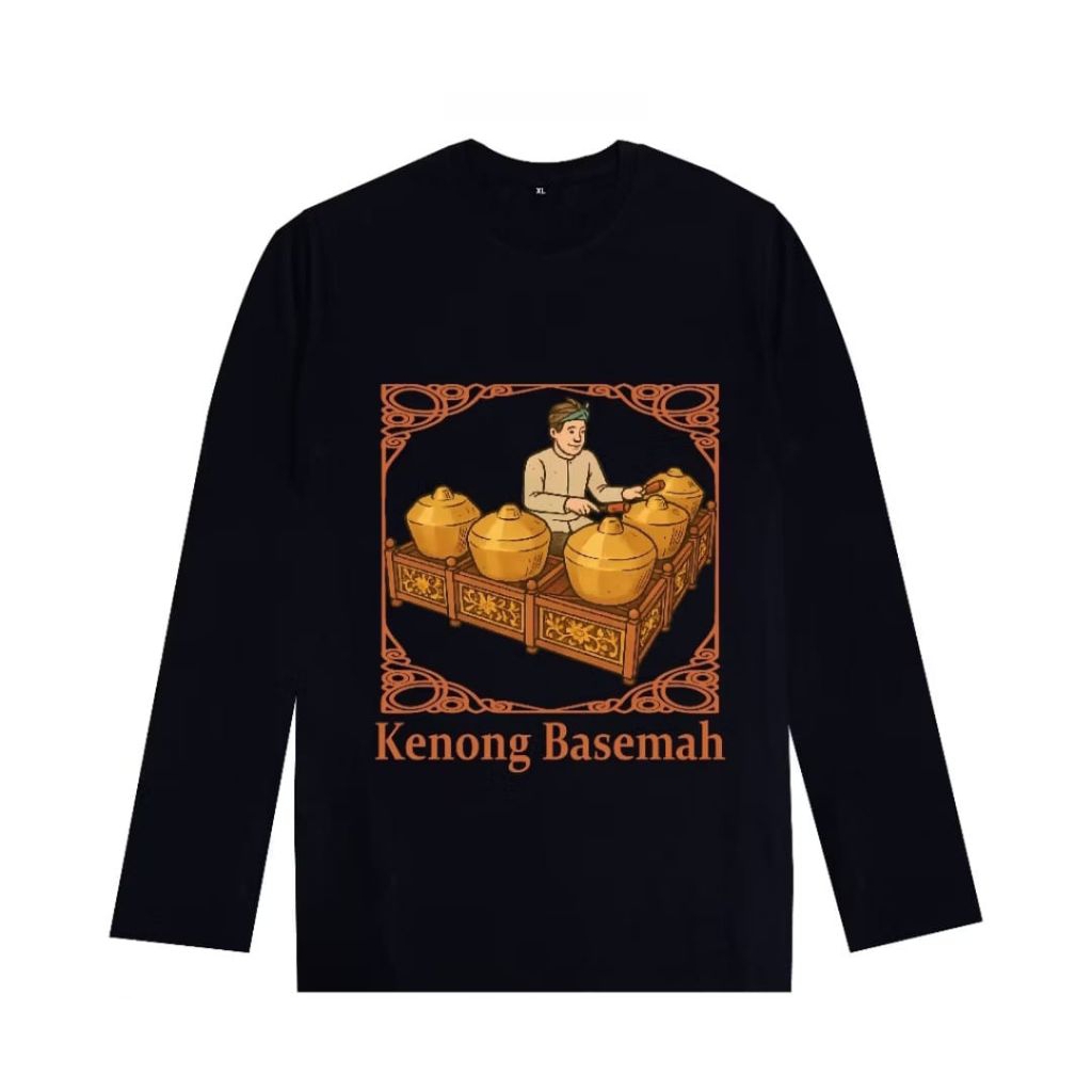 KAOS KENONG BASEMAH LENGAN PANJANG MOTIF COKLAT KOTAK