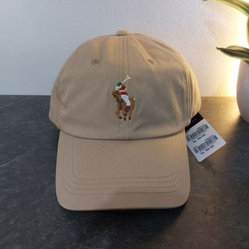 Topi Polo original warna cream logo nintedo BNWT