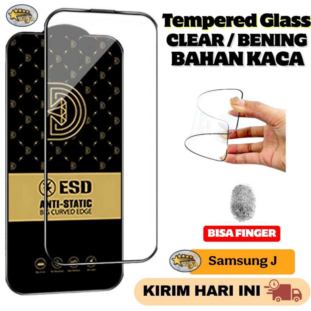 Tempered glass FULL kaca anti static TG bening SAMSUNG J2 GRAND PRIME J4 J6 J8 PRIME PLUS COREPELIND