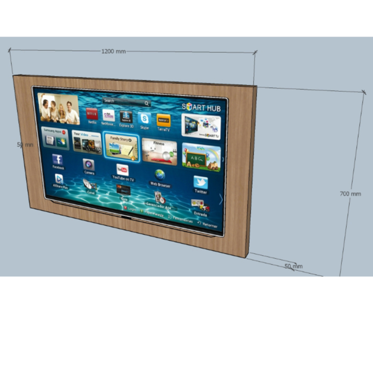 backdrop tv ukuran 120x70cm  finising hpl taco