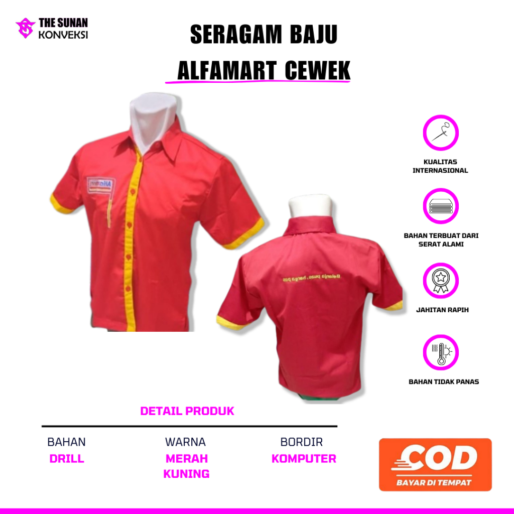 Baju Seragam Alfamart Wanita || Seragam Kerja Alfamart Wanita ||  Seragam Alfamart|Baju Kerja Wanita