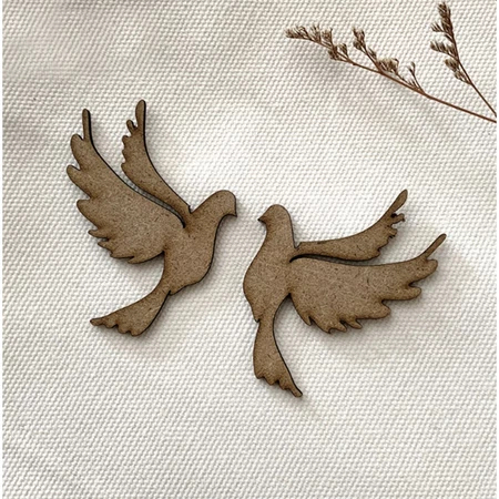 Burung Merpati plywood / Hiasan mahar burung scrapbook