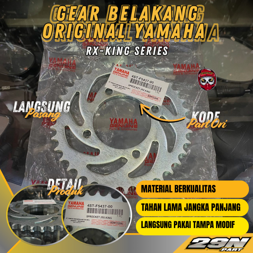 Gear Belakang Sunstar Ukuran 37 Original Yamaha RX KING RXKING RXK 4ST-F5437-00
