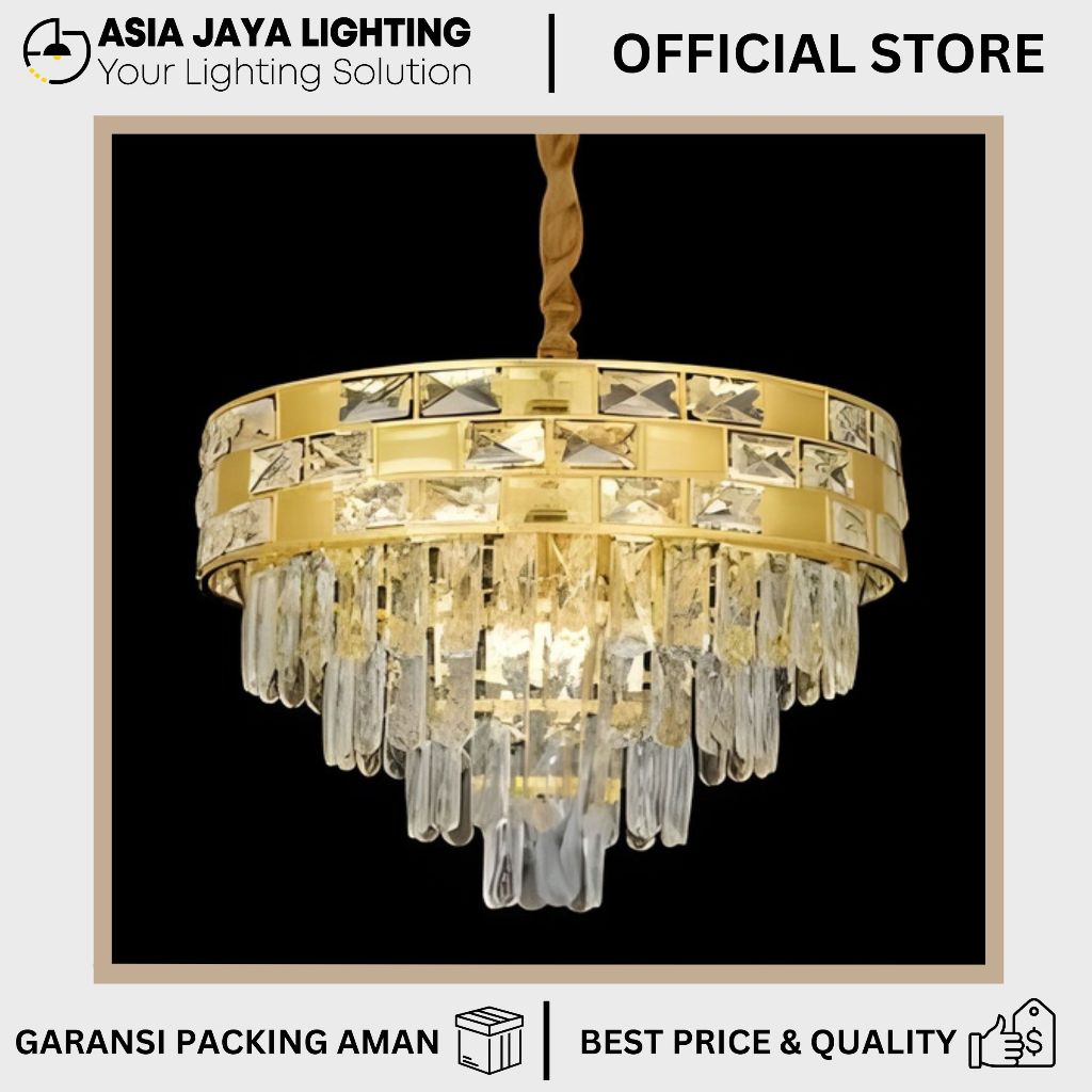 LAMPU GANTUNG KRISTAL / LAMPU KRISTAL HIAS / LAMPU KRISTAL GANTUNG / CHANDELIER KRISTAL / LAMPU KRIS