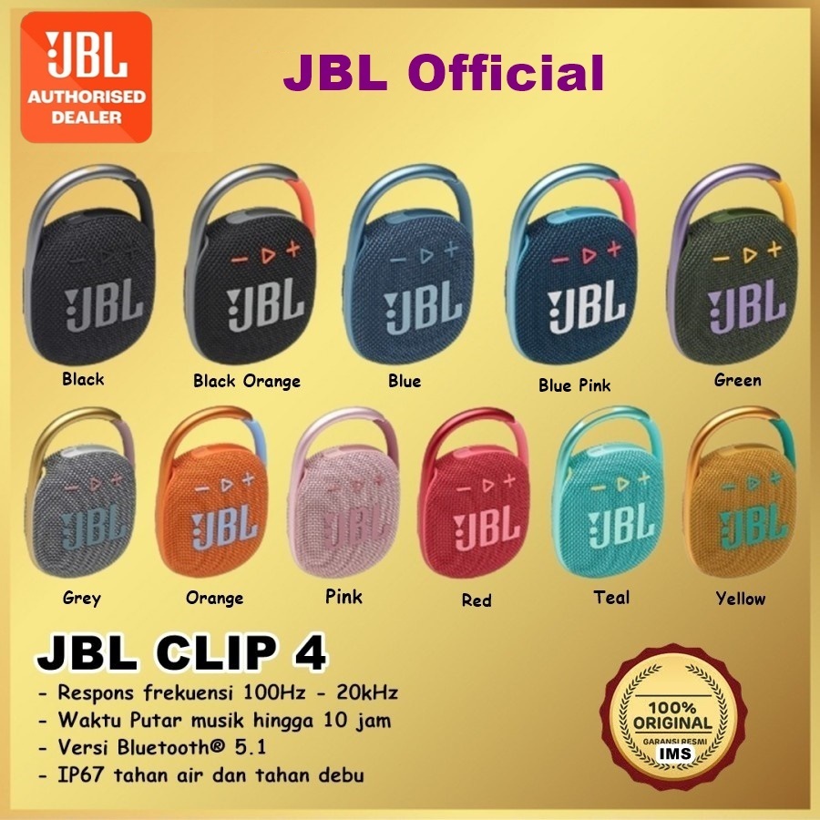 JBL Clip 4 Portable Mini Wireless Bluetooth Speaker Mini Clip4