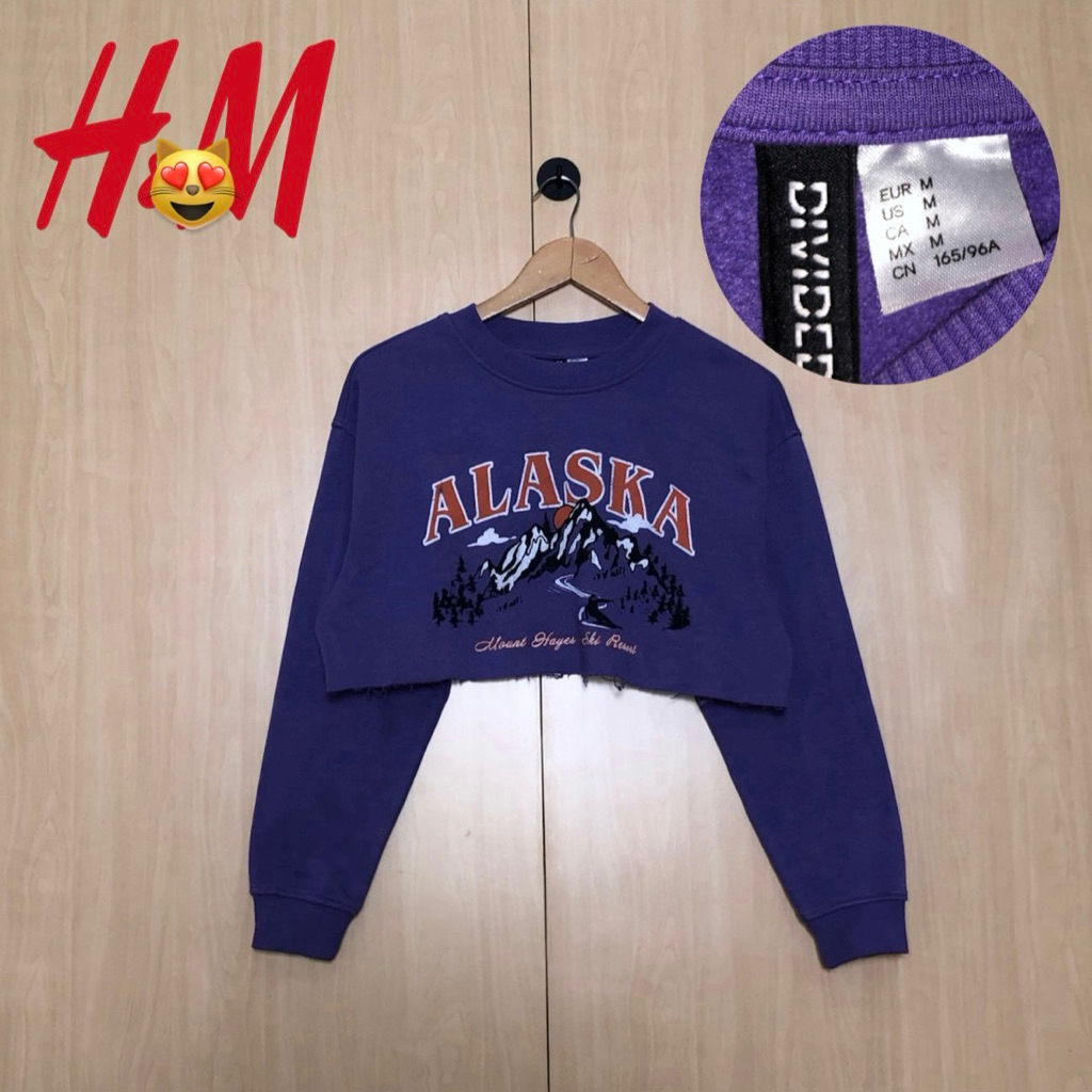 H*M reworked crop sweater M