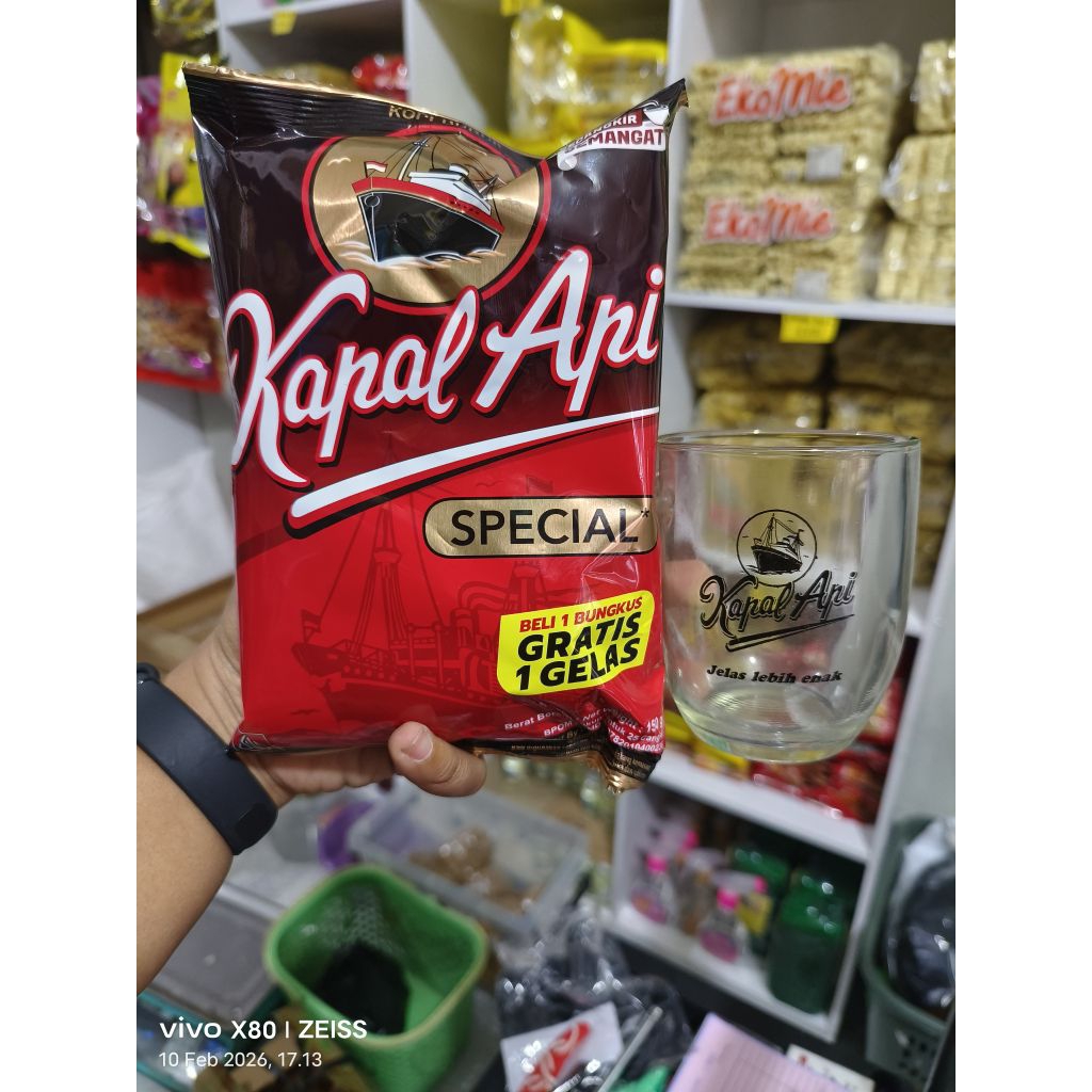 kopi kapal api 150g free gelas