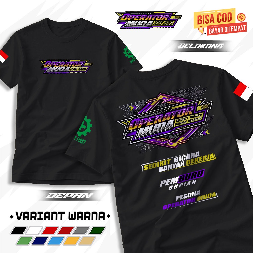 TSHIRT BAJU OPERATOR MUDA KAOS PESONA OPERATOR MUDA TERBARU COMBED