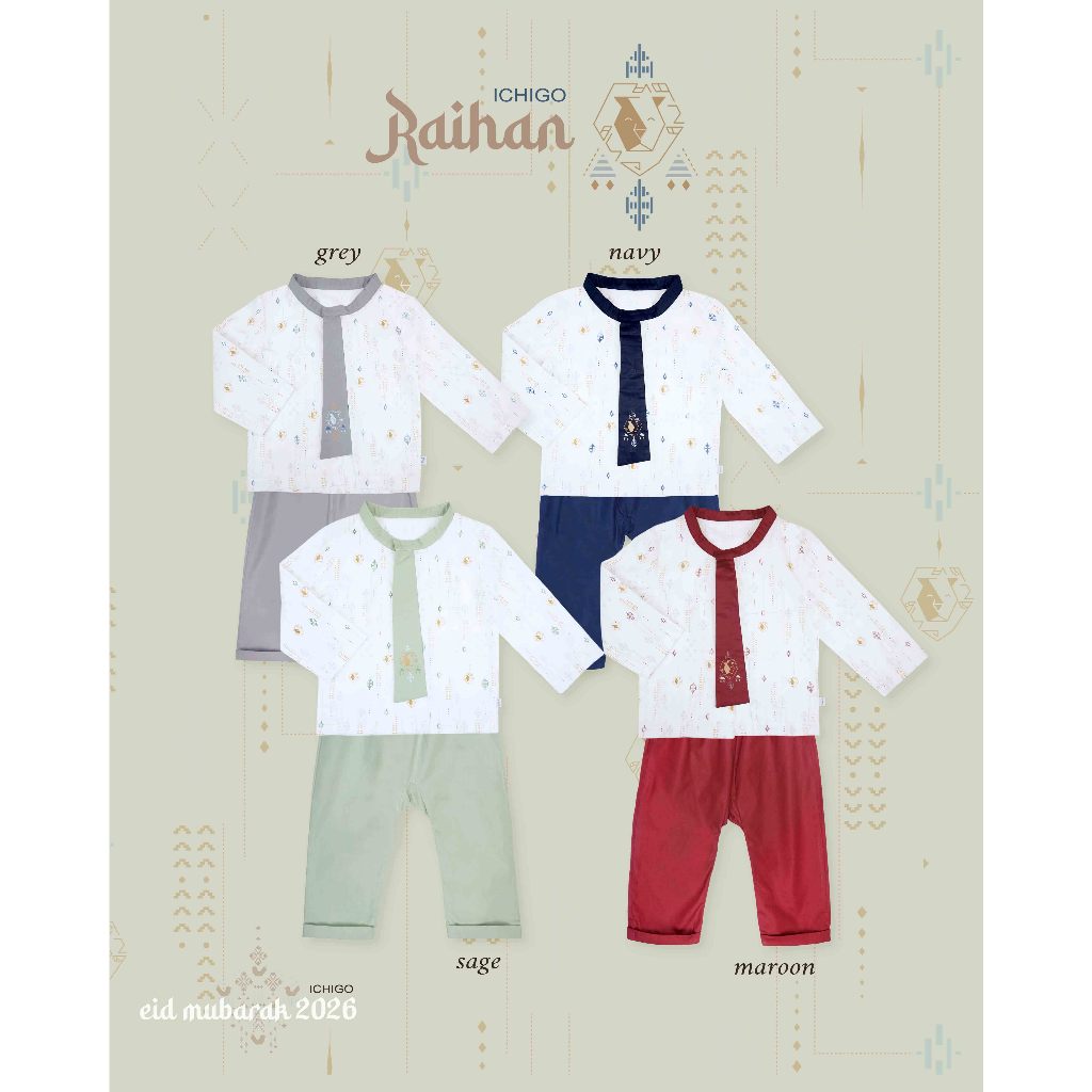 Ichigo Baju Lebaran Bayi/Setelan Baju Koko Raihan