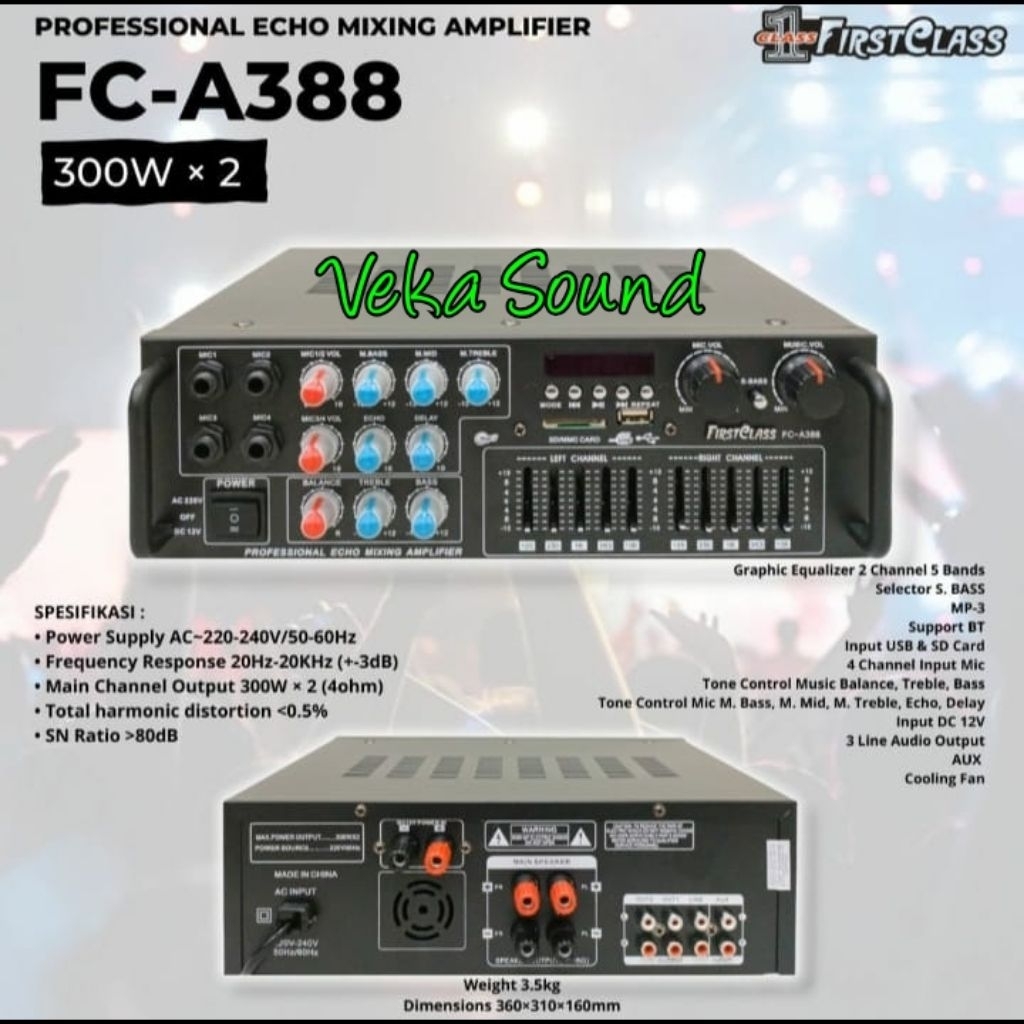 Amplifier Firstclass FC-A388 /FCA388 /FC A3880 Bluetooth USB Original