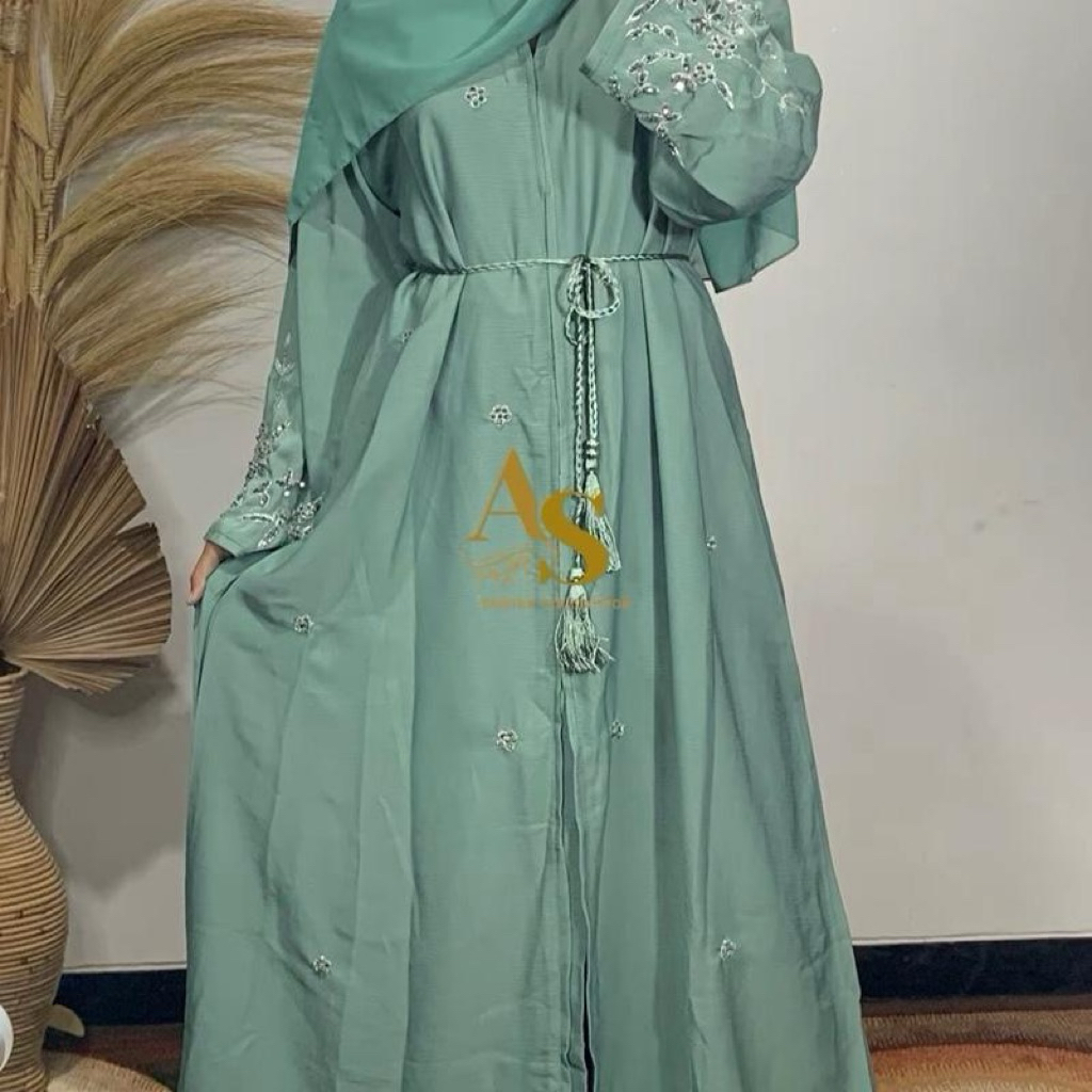 abaya karema ori dubai import free pashmina ld 110 pb 135