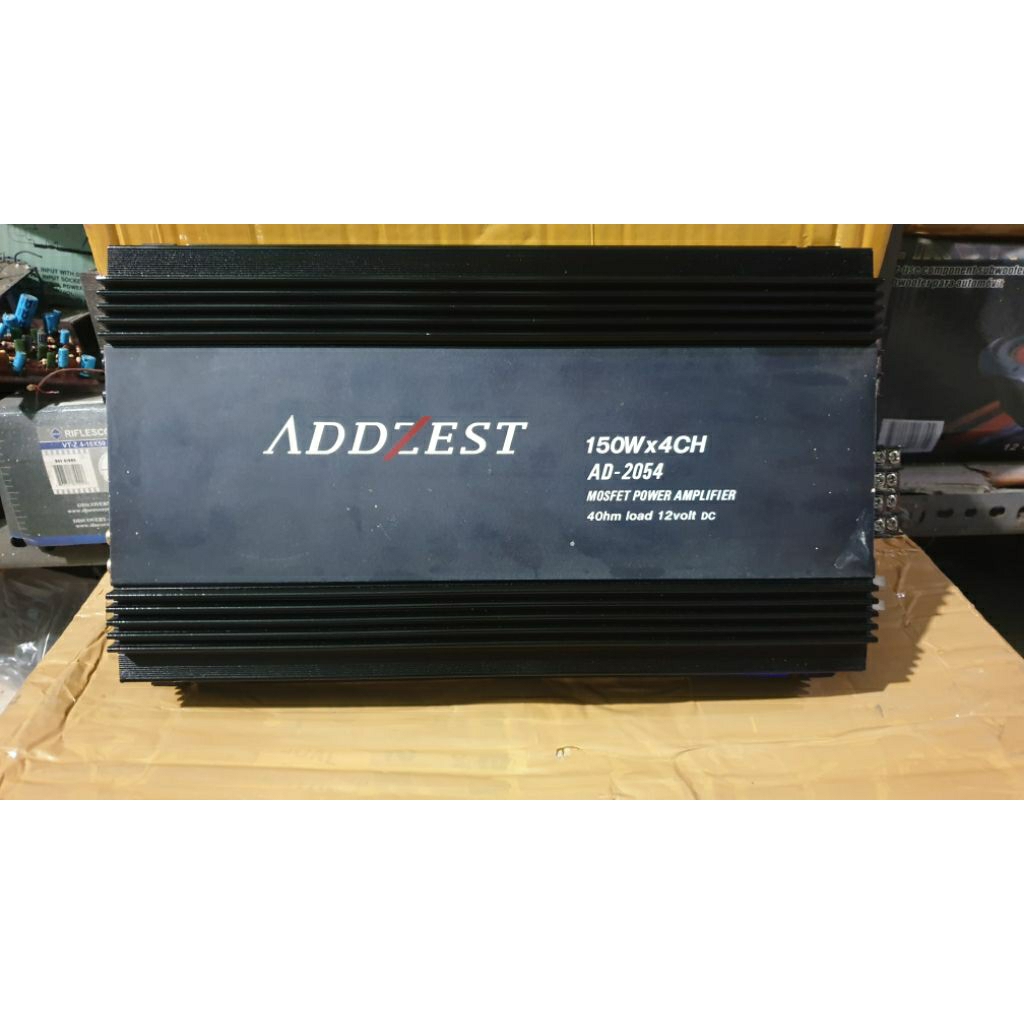 power amplifier mobil 4channel addzest ad-2054 second bekas normal siap pakai