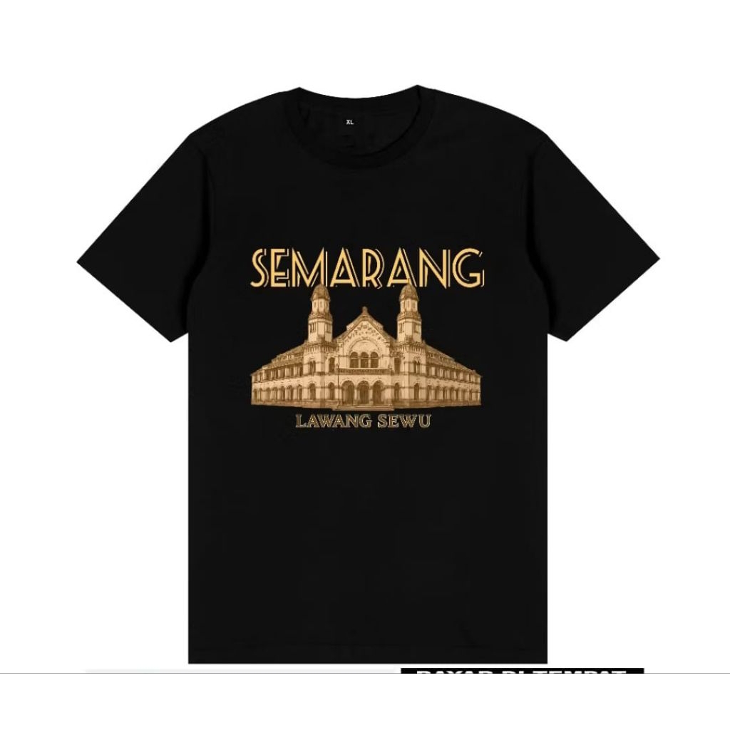 KAOS LAWANG SEWU SEMARANG MOTIF COKLAT