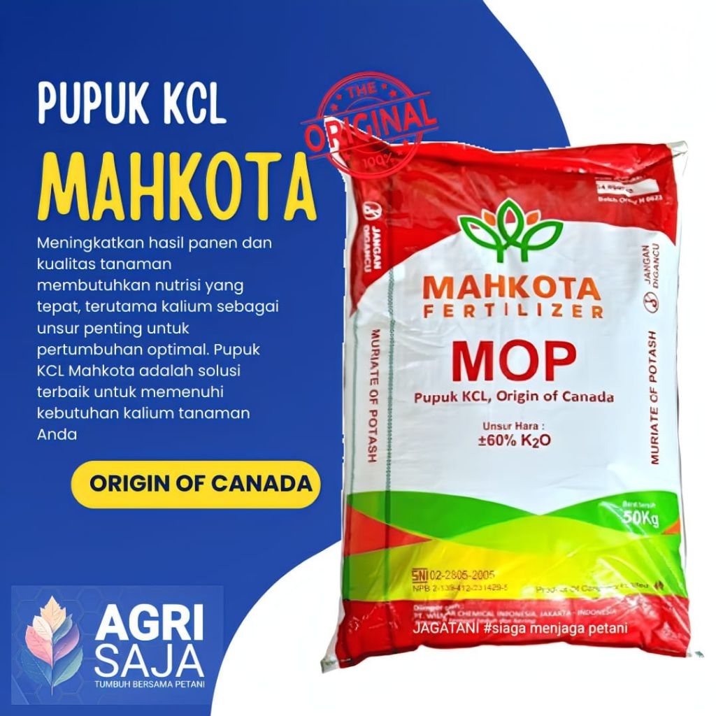pupuk KCL MAHKOTA Repacking per 1KG pupuk pembuahan